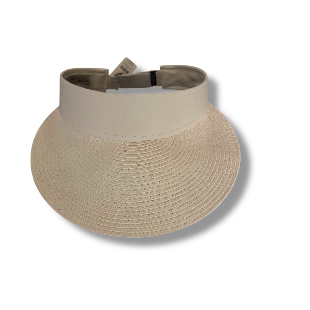 Charlie Paige White Sun Visor – Adjustable Strap – NWT $34.99